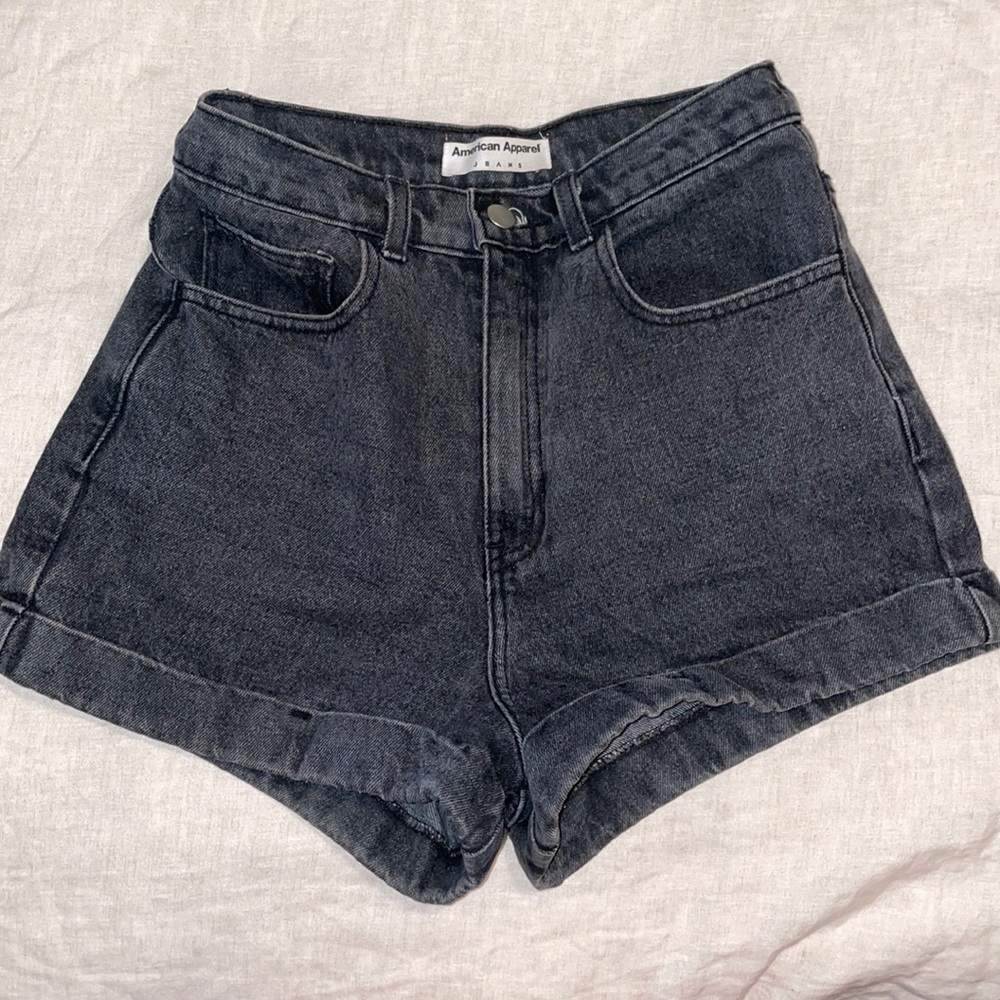 Vintage Black American Apparel denim shorts - Picture 1 of 2